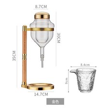 日式高檔 清酒滴酒器 日料店創意分酒器 醒酒冷酒器 水閥式 (台灣出貨), 1個, 冰酒器【金色】+公杯