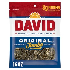 DAVID 鹽烤烘烤巨無霸葵花籽 原味, 1個
