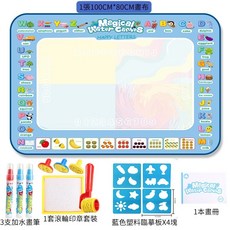 魔法水畫布 兒童繪畫塗鴉工具組 100x80cm, 水果字母, 1個