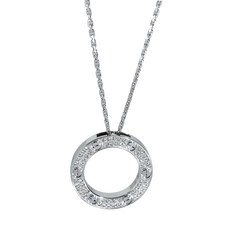 까르띠에 중고 러브 18K 화이트 골드 다이아몬드 네크리스