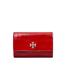 토리 버치 키라 크록 엠보스드 플랩 지갑