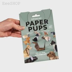 Fold your own PAPER DINO'S 紙恐龍手工立體幾何折紙, 1個, 狗狗(一本50張、中英文隨機發貨), 狗狗
