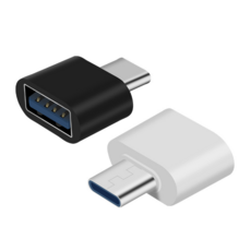 USB to Type-C 轉接頭 OTG轉換器, 白色, 1個