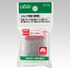 【可樂牌Clover】日本原廠現貨 耐熱紅白珠針 粗0.5mm 長36mm 約100支, 1個
