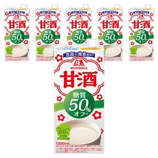 MORINAGA 森永 甘酒 碳水化合物減少50%, 6個, 1L