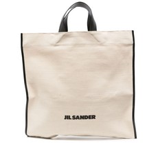 질 샌더 로고 프린트 토트 백