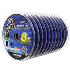太平洋 POKEE 8X船霸 PE線 5彩 高強度耐磨船釣專用, 1個, 4號 / 100米