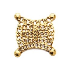 셀린느 중고 1980-1990's 트리옹프 체인 로고 브로치