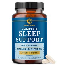 Nobinutrition Complete Sleep 肌醇鎂甘胺酸鹽 1 100毫克膠囊, 1個, 60錠