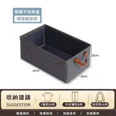 陽離子收納盒 噴塑鋼架款 47x28x20cm, 灰色, 1個