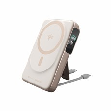 SAVEWO 救世 Qi2 多功能帶線行動電源 10000mAh (具Wh標示 可上飛機) 附收納袋, 象牙金