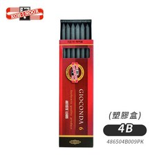 KOH-I-NOOR GIOCONDA 6 替換鉛芯, 1個, 黑 4B