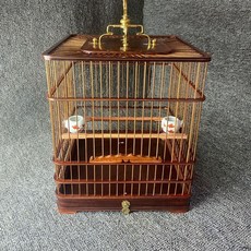 紅木抽屜鳥籠, 1個, 血檀26*26*30(標配)