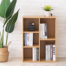 TZUMii賀比五格櫃 空櫃 書櫃 收納櫃 置物櫃 開放式書櫃 展示櫃-雙色可選, 原木色, 1個