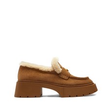 코치 레아 시어링 트리밍 로고 로퍼