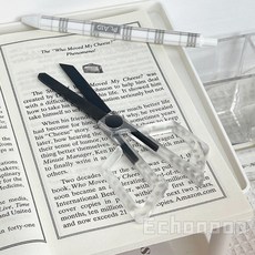 ins高級透明手工剪刀簡約辦公學生手賬裁紙剪多功能家用便攜剪刀, 1個, 高級磨砂剪約14.5cm【1把】