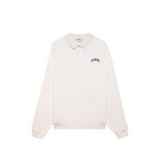 오트리 로고 디테일 긴소매 폴로 셔츠