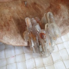 印尼火山管狀瑪瑙原礦 未加工原石 獨特管狀造型 收藏擺件, 1個