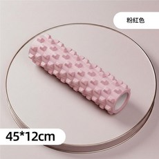 實心狼牙按摩滾筒 45x12cm 粉紅色 適合運動後放鬆, 空心款 粉紅色, 1個