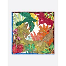 빔바이롤라 버드 프린트 플로럴 스카프