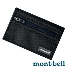 台灣黑熊 mont-bell 1133248 Trail Wallet 三折式迷你錢包 皮夾10.1 7.2cm 黑, 1個, 黑