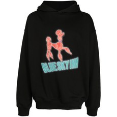 블루스카이인 로고 프린트 후디