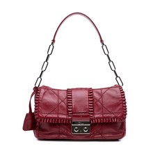 크리스찬 디올 중고 2009 램스킨 까나쥬 뉴 락 러플 플랩 숄더 백