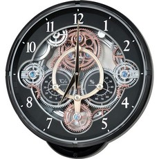 RHYTHM CLOCK 日本麗聲 鏤空齒輪溫濕度光控HI-FI音樂舞台掛鐘 型號:4MH886WD02【神梭鐘錶】