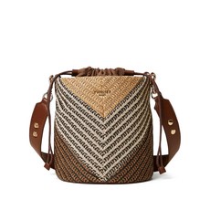 트윈셋 스트로 패턴 버킷 백