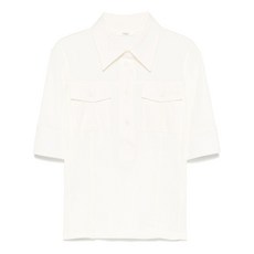 끌로에 로고 자수 폴로 탑