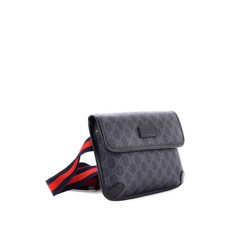 구찌 중고 웹 플랩 GG 코팅 캔버스 벨트 백