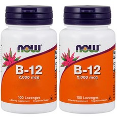 Now Foods 維生素 B-12 2000mcg 錠劑, 100顆, 2個