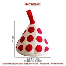 可愛圓點隔熱手套,適用於廚房烤箱、砂鍋、琺瑯耳套, 1個, 加厚防燙紅色波點1個