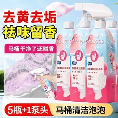愛思倍 馬桶清潔泡泡 去黃去垢 祛味留香, 1個, 5瓶*500g 絲絨果香