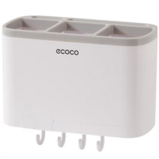 【ECOCO】意可可 壁掛式 瀝水 置物架托 家用 刀架 一體收納盒, 灰, 1個