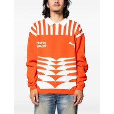 푸마 그래픽 프린트 폴로 넥 스웨터