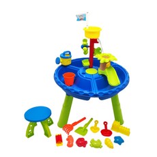 建雄 沙水桌 室內外玩沙玩水工具, M011 - 37件套沙灘桌 英文包裝, 2600g, 1套