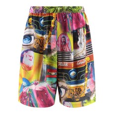 퍽스앤미니 프린트 드로스트링 쇼츠