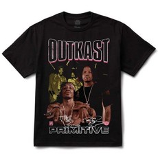 NEVERMIND.INC PRIMITIVE OKST1-PAPHO2437 HEADLINE HW TEE 聯名款 舒適潮流短袖上衣, 1個, BLACK 黑色,XL