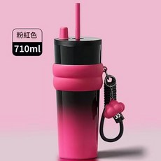 VEROSE 710ML 陶瓷覆層內膽 保溫杯, 黑變粉 700ml, 1個