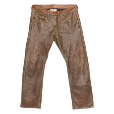 안젤로 빈티지 컬트 중고 1990's 레더 스트레이트 팬츠