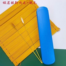 雙層銀針加固鵝毛棒雞毛棒專業打掏耳朵毛毛神器採耳工具套裝家用, 1個, 雙雙層銀針雞鶴各1支, N/A