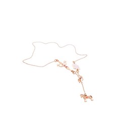 에르메스 중고 2021-2025 로즈 골드 도금 에나멜 셰발 코스튬 네크리스