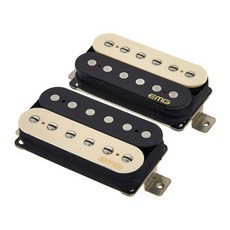 EMG拾音器 獨家免焊接系統FAT-55 SET ZEBRA 黑白色 LS BLACK, 黑色,加長長度(19mm)適合LesPaul琴, 1個