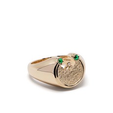 파스칼몽부아쟁 미라 9K 옐로 골드 에메랄드 다이아몬드 링