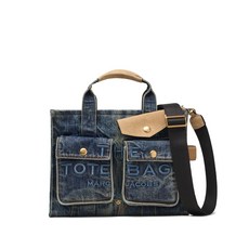 마크제이콥스 데님 스웨이드 포켓 미디엄 토트 백