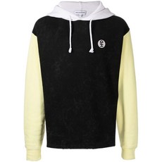 허니F.디종 포토 프린트 컬러 블록 후디