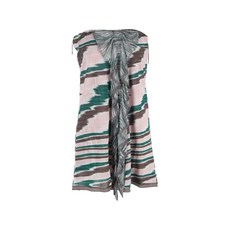 미쏘니 중고 러플 스트랩리스 미니 드레스