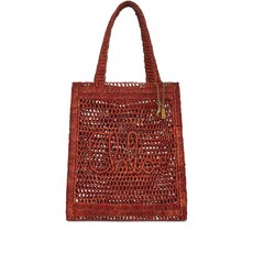 끌로에 서머 바나나 라피아 토트 백