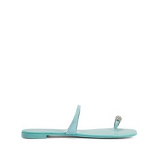 쥬세페자노티 크리스털 장식 플랫 샌들